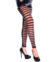 Legging fashion noir avec avant ajouré et transparence 